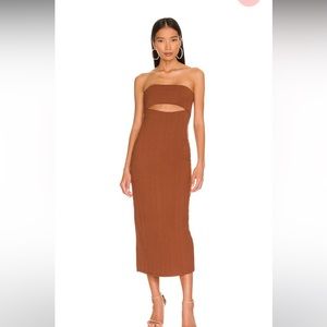 NBD midi dress in brown size S